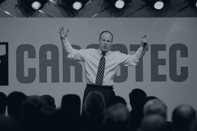 Hamish talking at Cargotec 2025 Conference